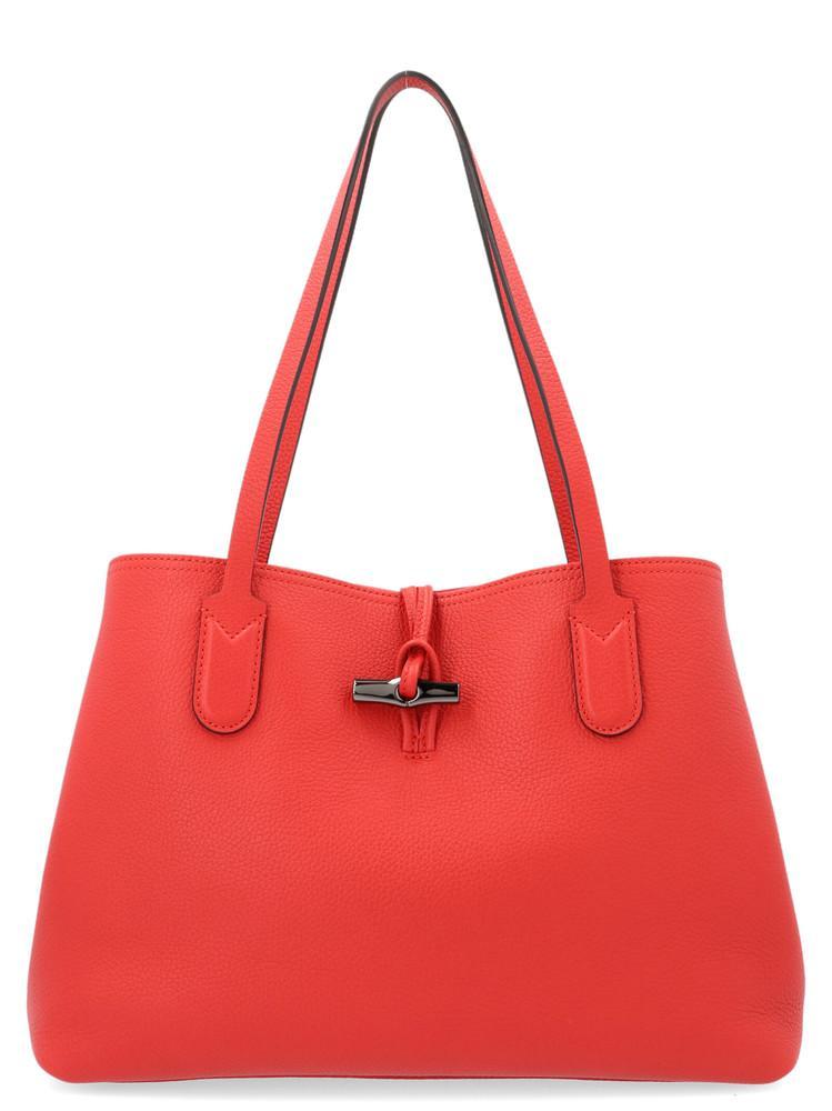 Longchamp Medium Roseau Tote Bag in Red - Lyst