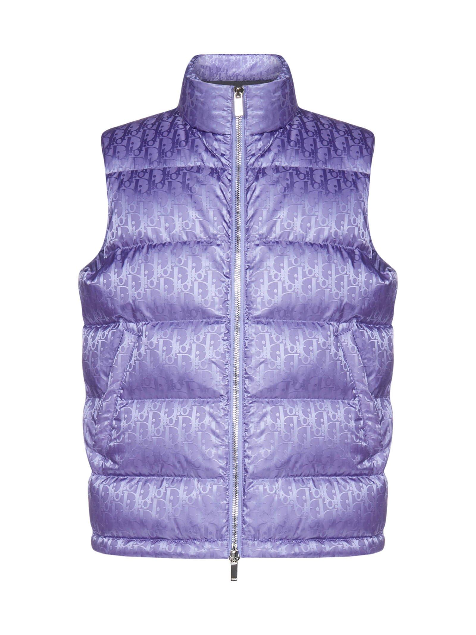 Dior All over Dior Oblique Jacquard Motif Sleeveless Down Jacket in Purple for Men Lyst UK