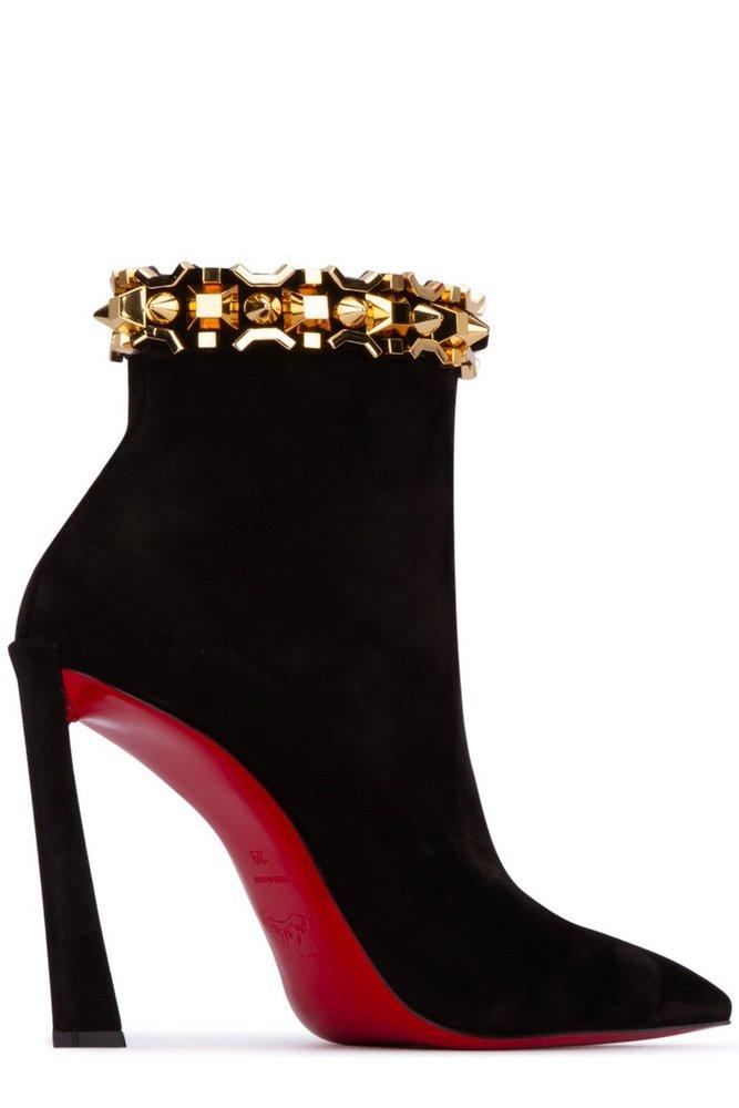 Louboutin velvet boots clearance