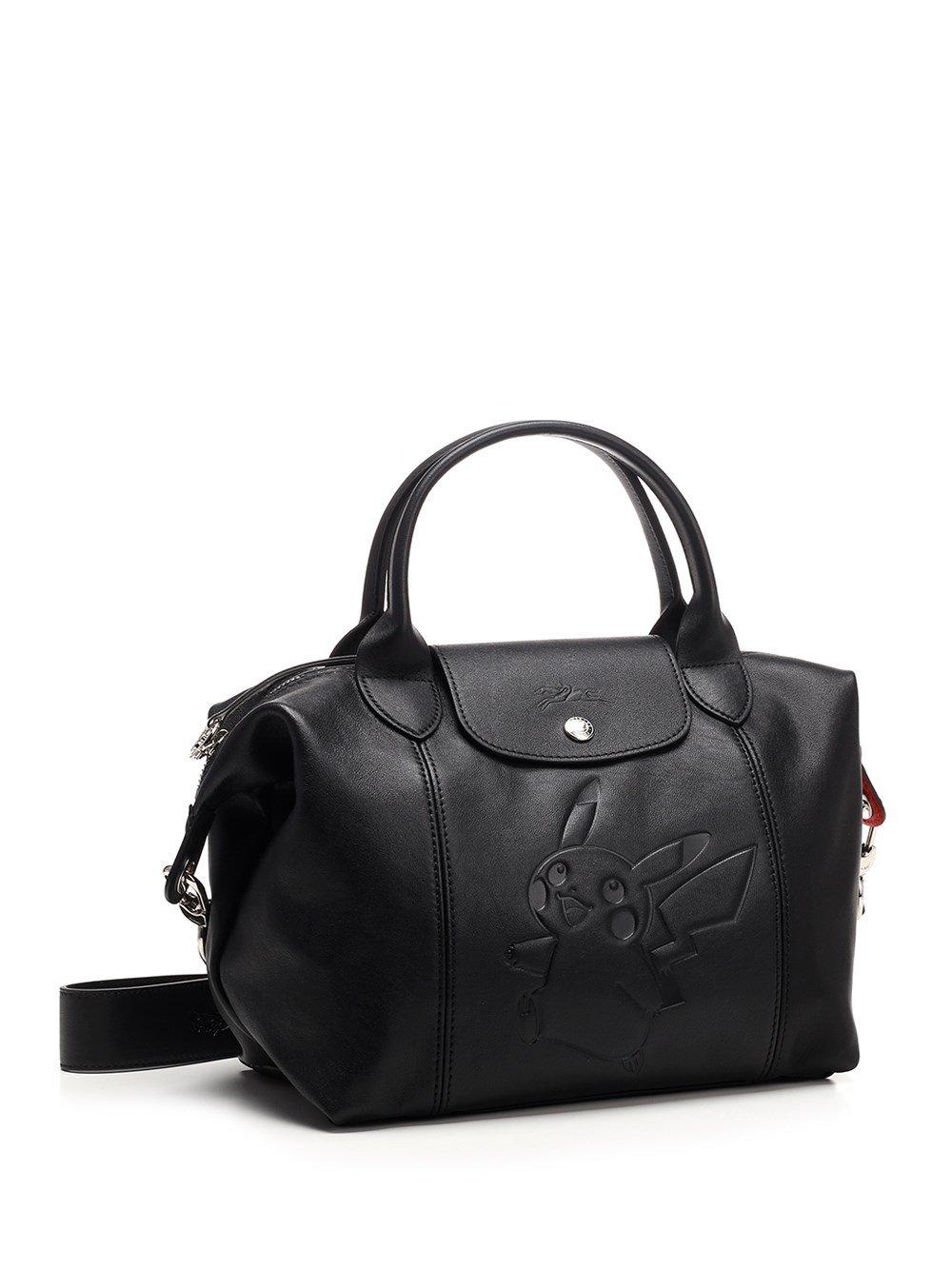 Longchamp X Pokémon Pikachu Embossed Small Tote Bag in Black | Lyst