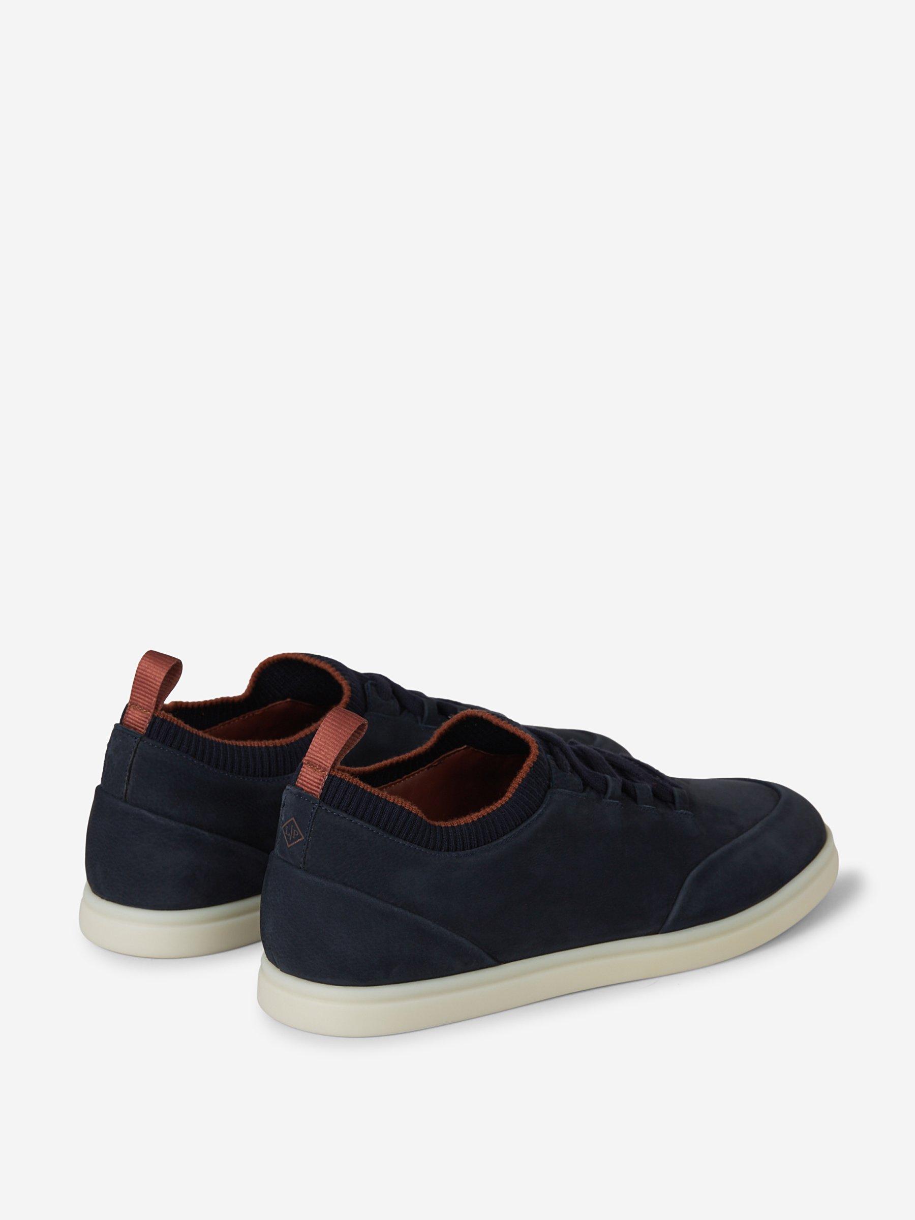 Loro Piana Leather Soho Walk Sneakers in Navy (Blue) for Men - Lyst