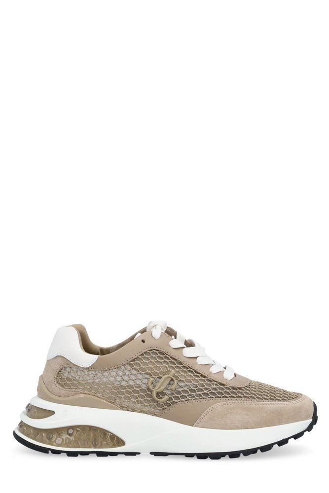 Jimmy Choo Memphis Mesh Detailed Lace-up Sneakers in White | Lyst