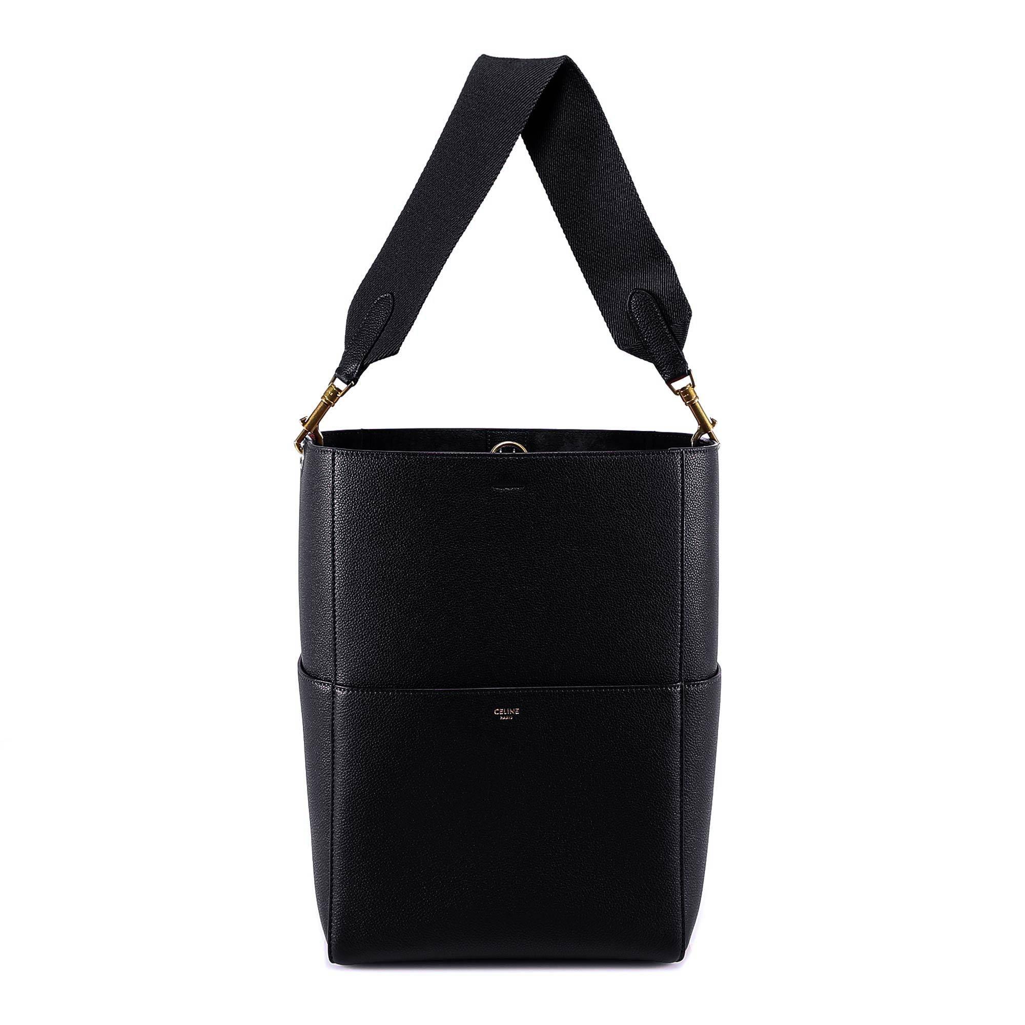 Celine Sangle Bucket Bag in Black