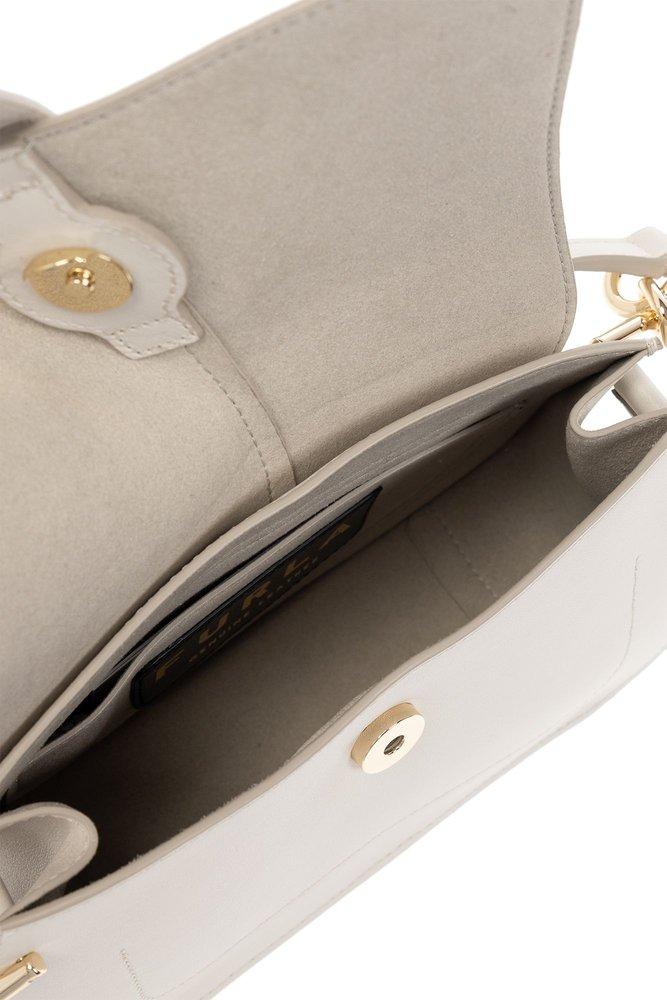 Furla Flow Mini Top Handle Bag in White | Lyst