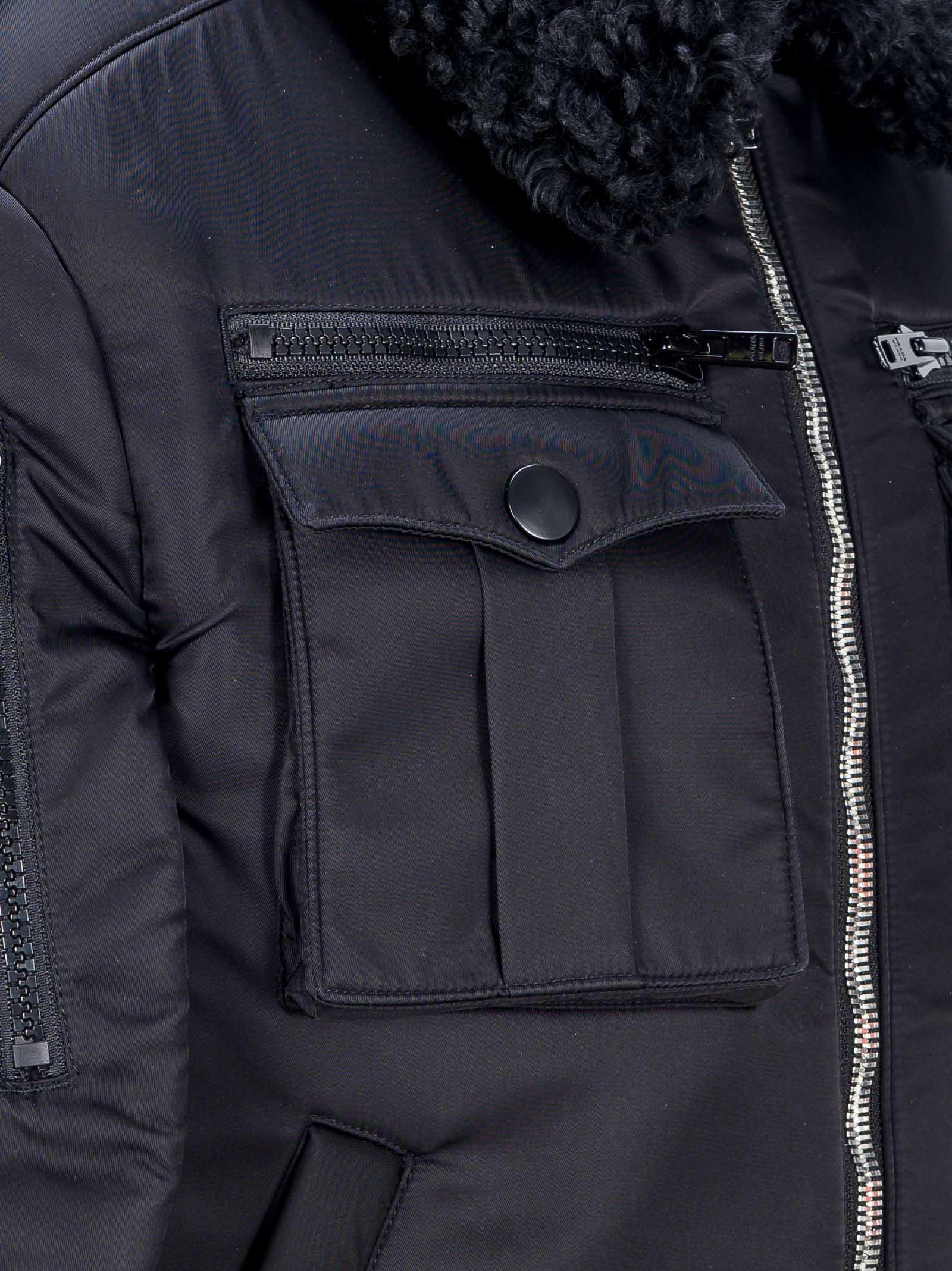 Prada Synthetic Military Bomber Jacket in Black | Lyst