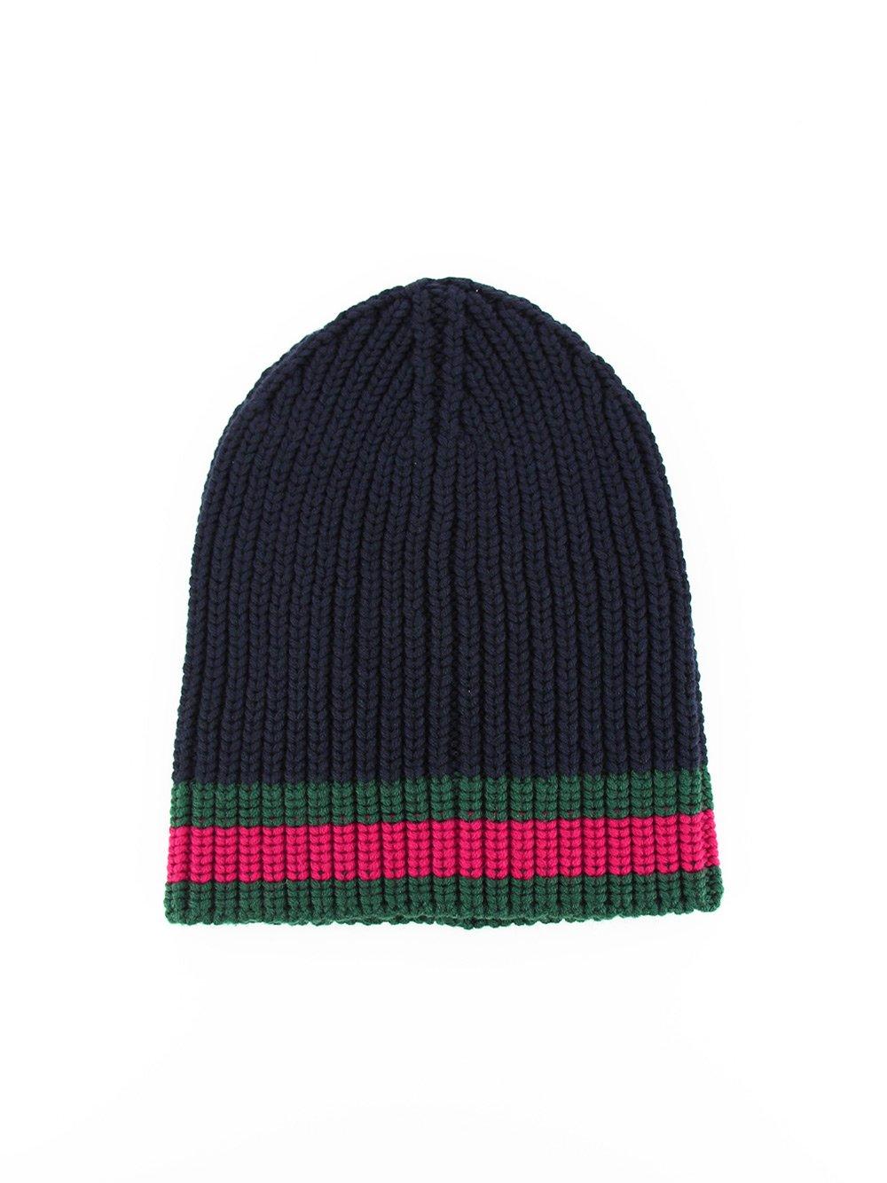 Gucci Striped Knitted Wool Beanie in 