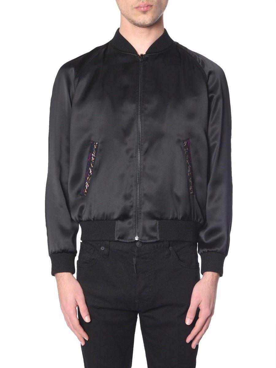 Saint laurent top embroidered bomber jacket