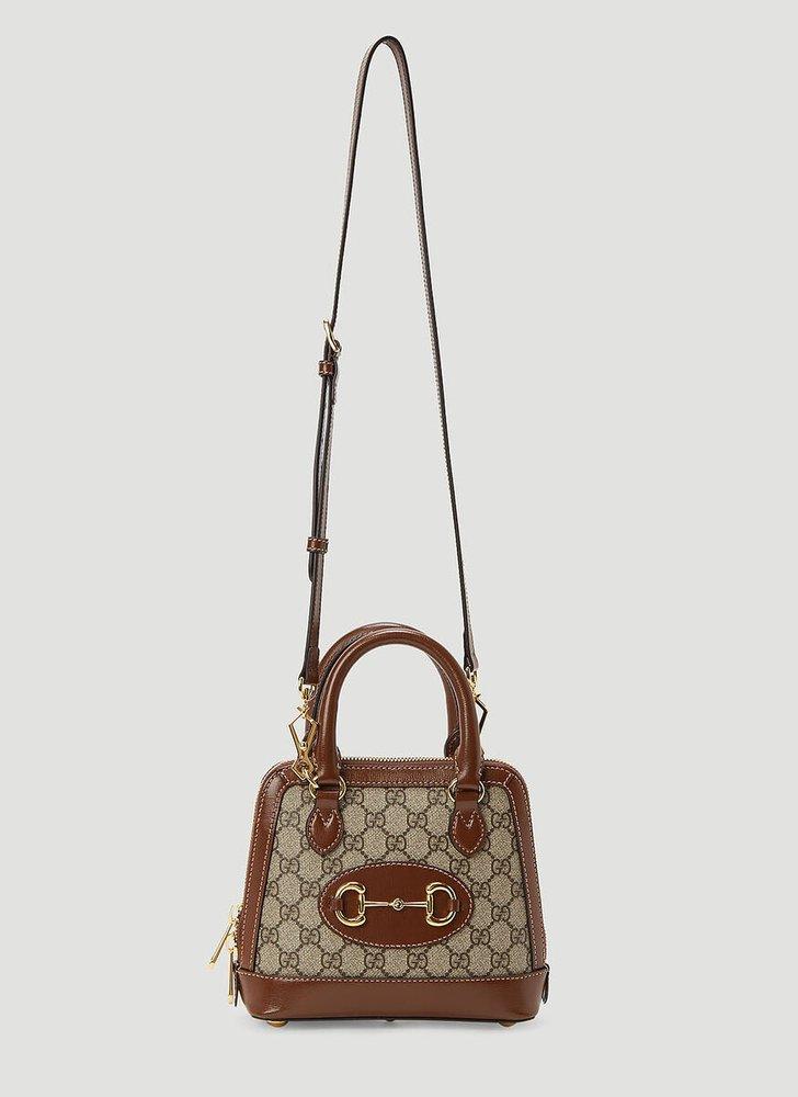 Gucci Horsebit 1955 Mini Top Handle Bag in Brown
