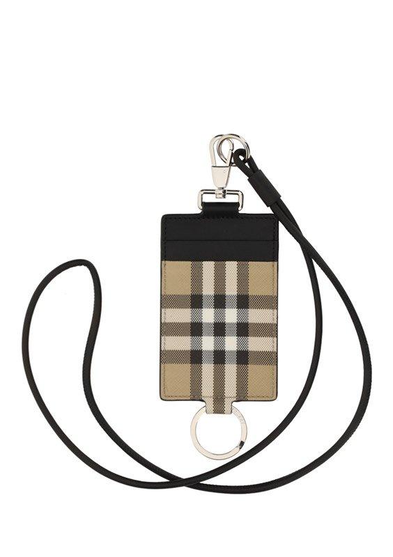 Burberry Lanyard Card Case in White for Men | Lyst