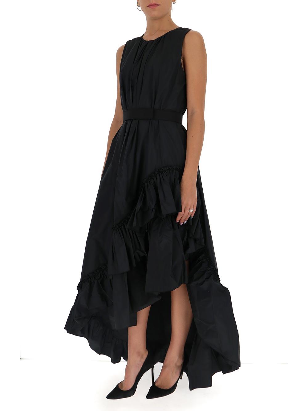 asymmetrical ruffle hem dress