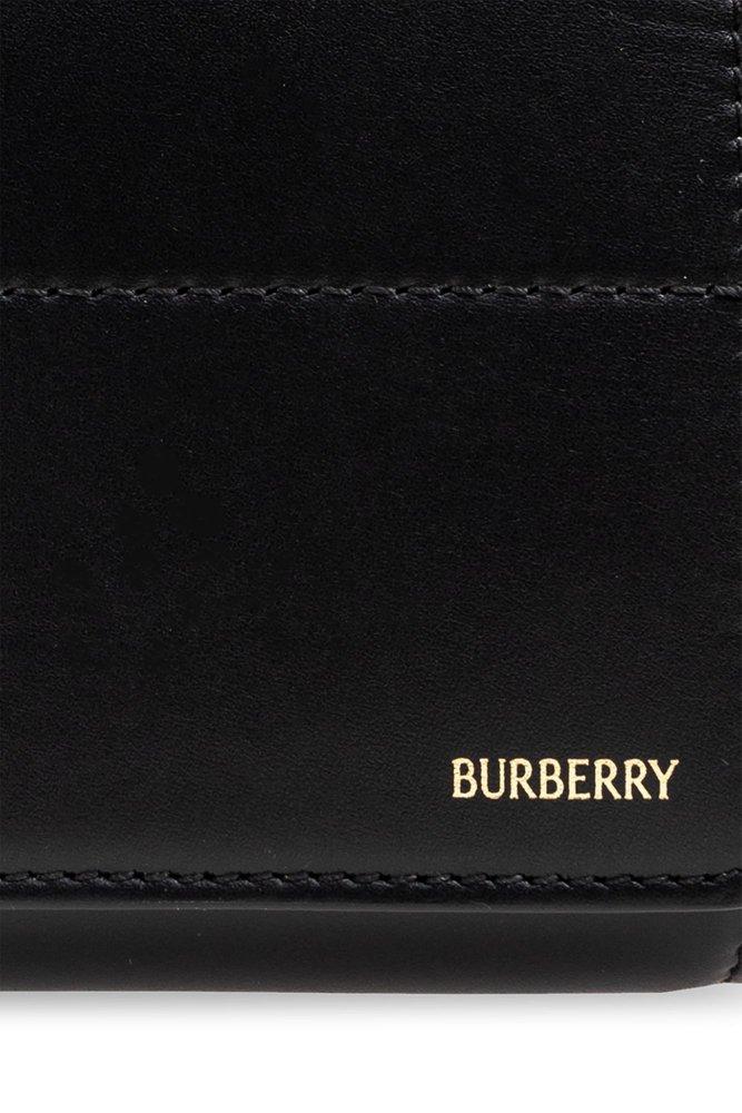 Burberry embossed leather wallet with chain sale
