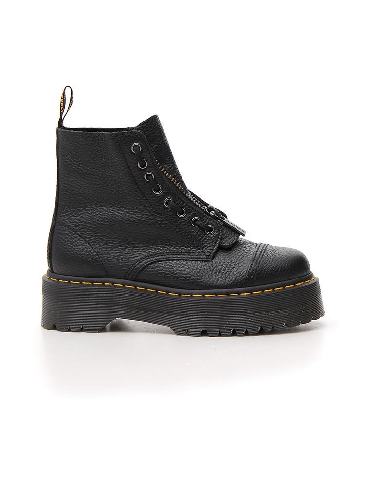 Dr. Martens Leather Zip Up Boots in Black Lyst