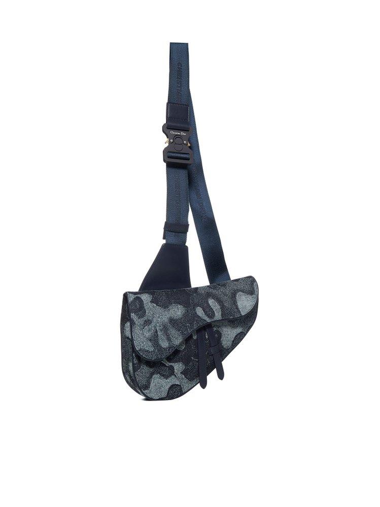 Christian Dior Camouflage Coated Canvas Saddle Bag Small Q9B4QQ0LGB001