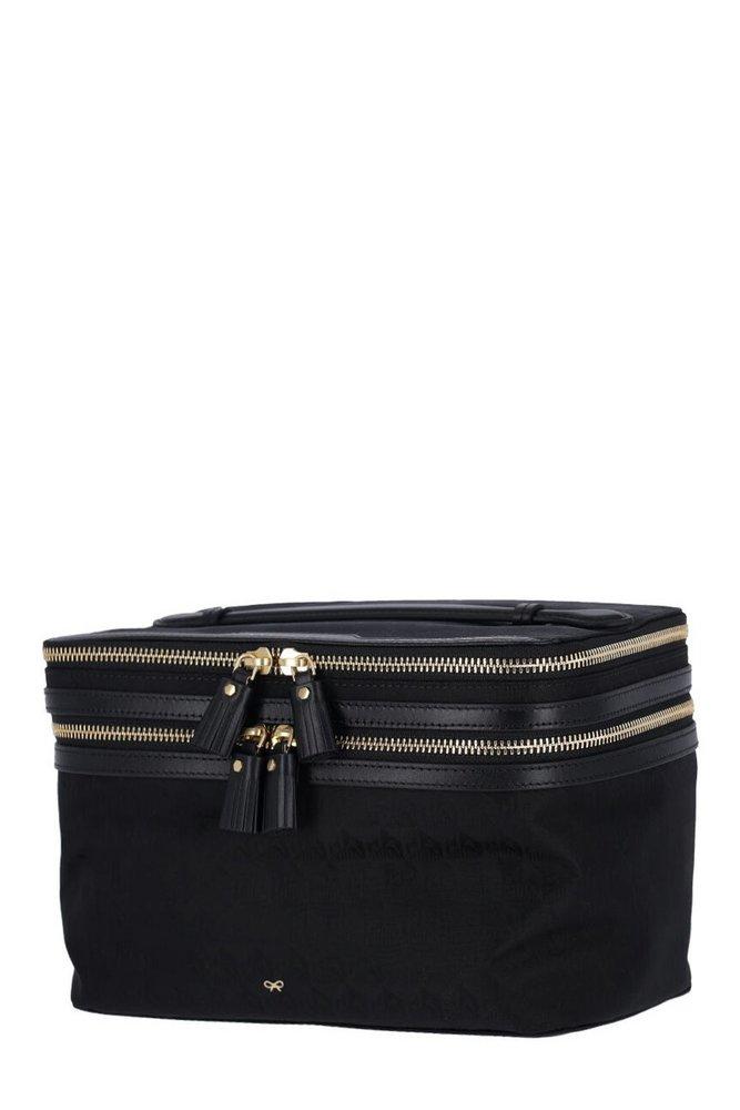 クラッチバッグ Anya Hindmarch Black fabric beauty case クラッチバッグ Anya Hindmarch Black fabric beauty case Anya