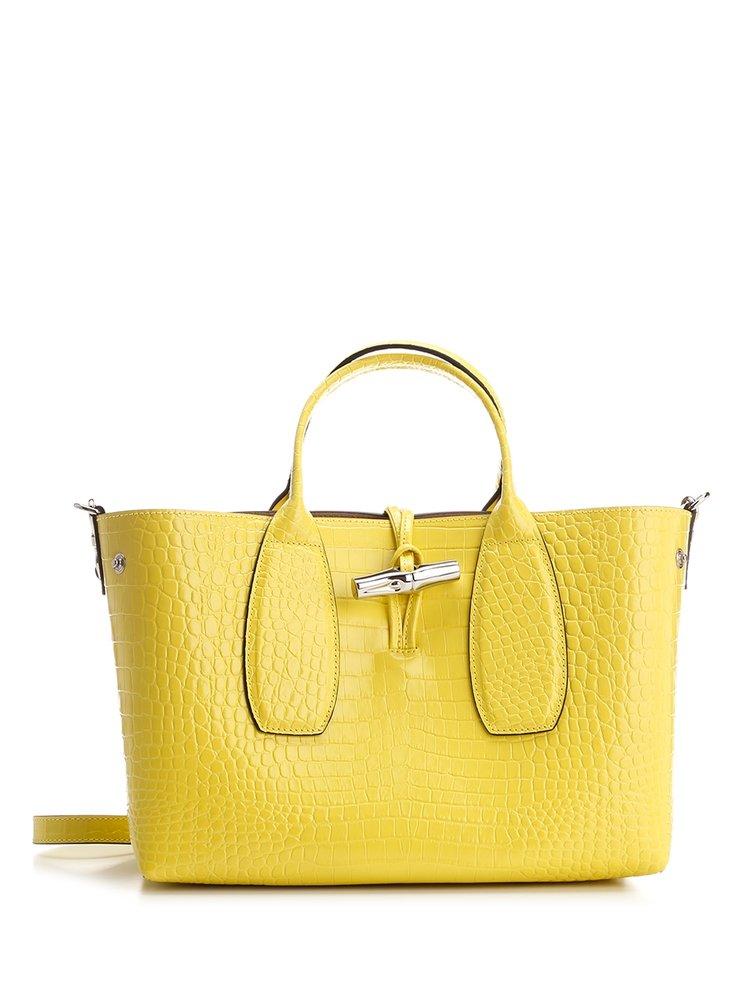 longchamp embossed tote