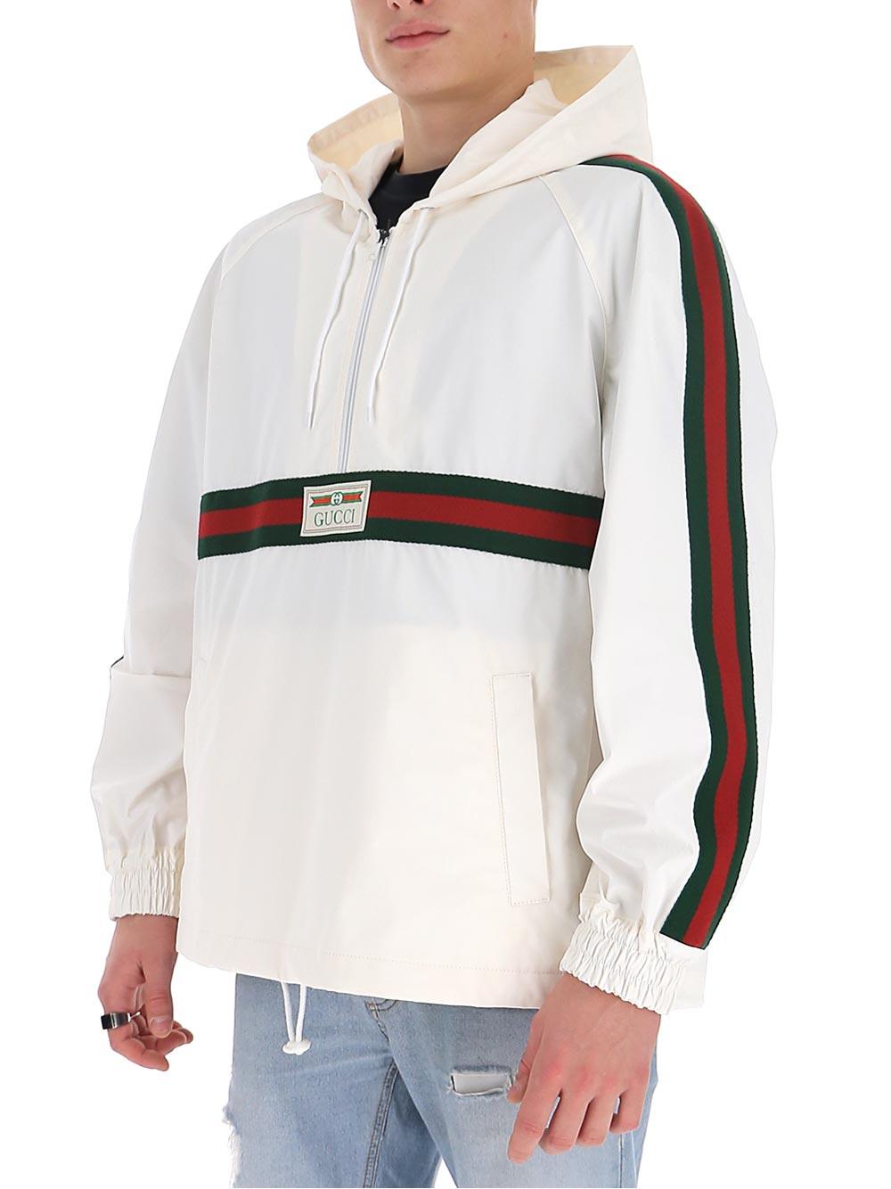 Gucci Cotton Canvas Windbreaker With Label in White for Men - Save 62% -  Lyst