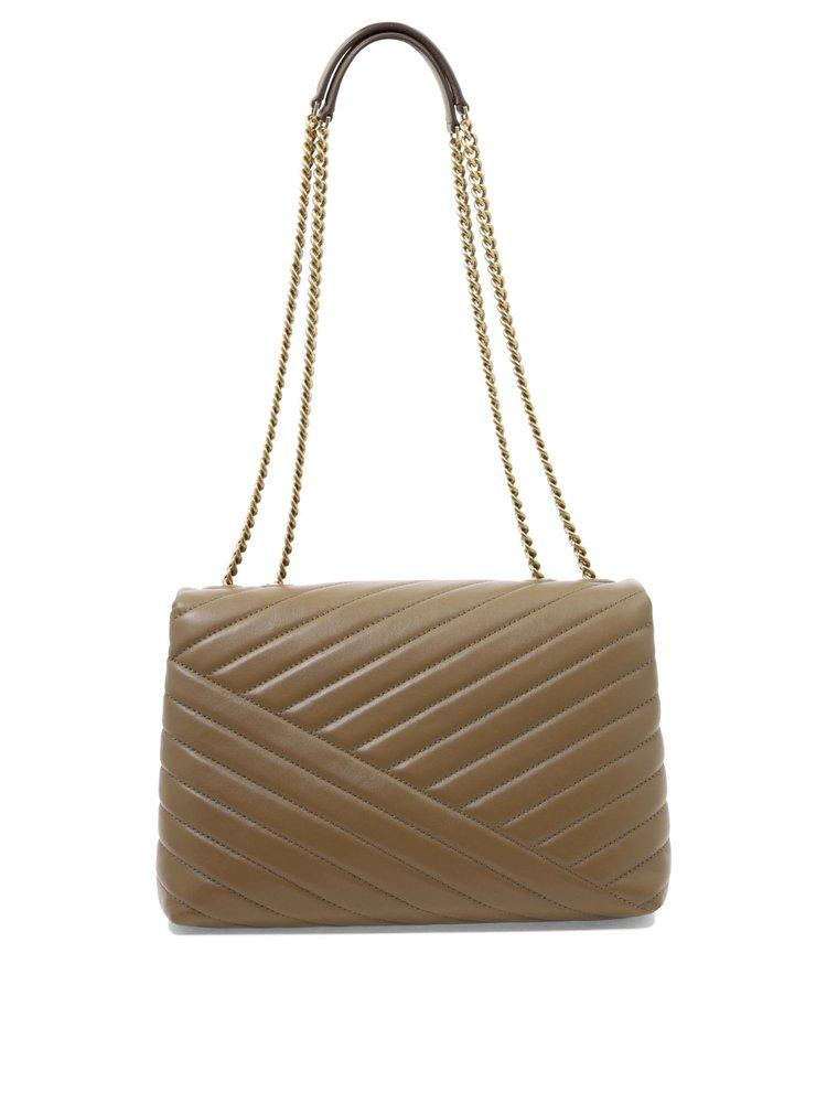 Tory Burch Kira Shoulder Bag In Sand Color Leather in Natural | Lyst
