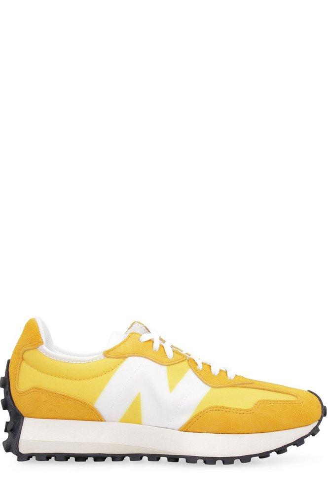 New Balance 327 Round Toe Lace-up Sneakers in Yellow | Lyst
