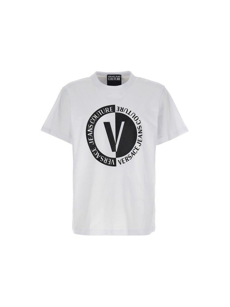 Versace Jeans Couture Metallic logo-print T-shirt - Farfetch