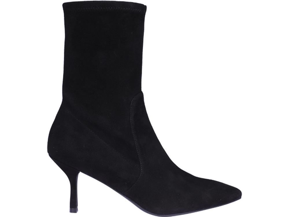 Stuart Weitzman Leather Yvonne 75 Ankle Boots in Black - Lyst