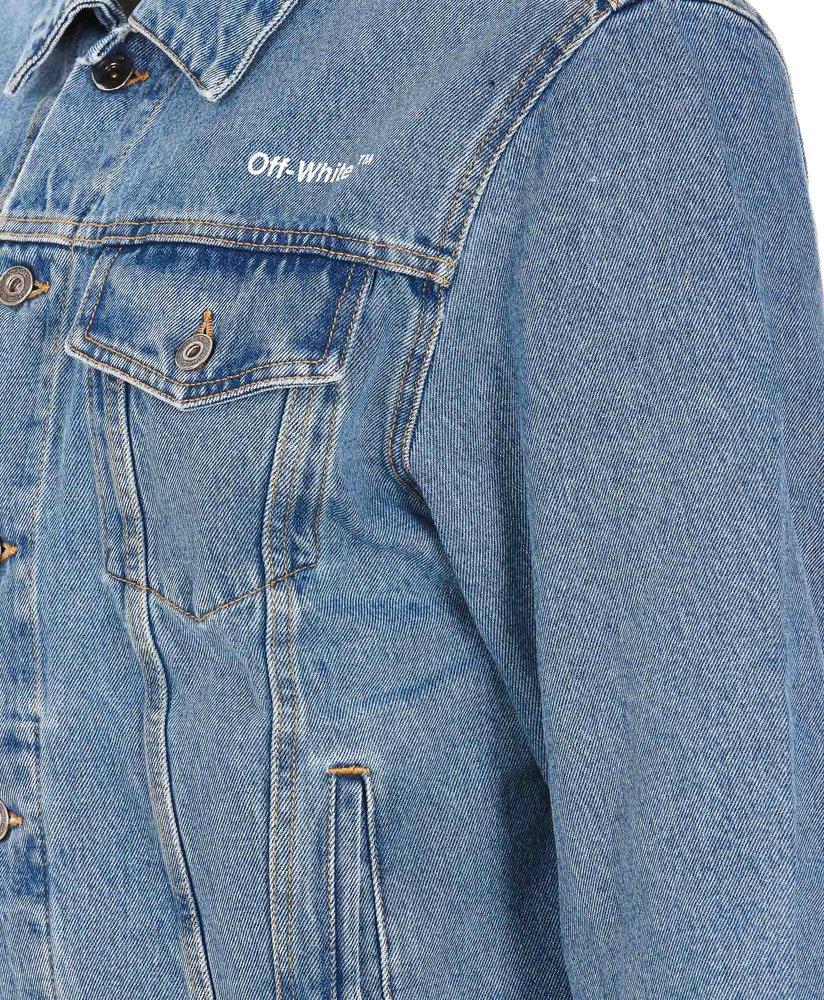 Off-White】関税込☆Signature Diagonal Stripe Denim Jacket - cert ...