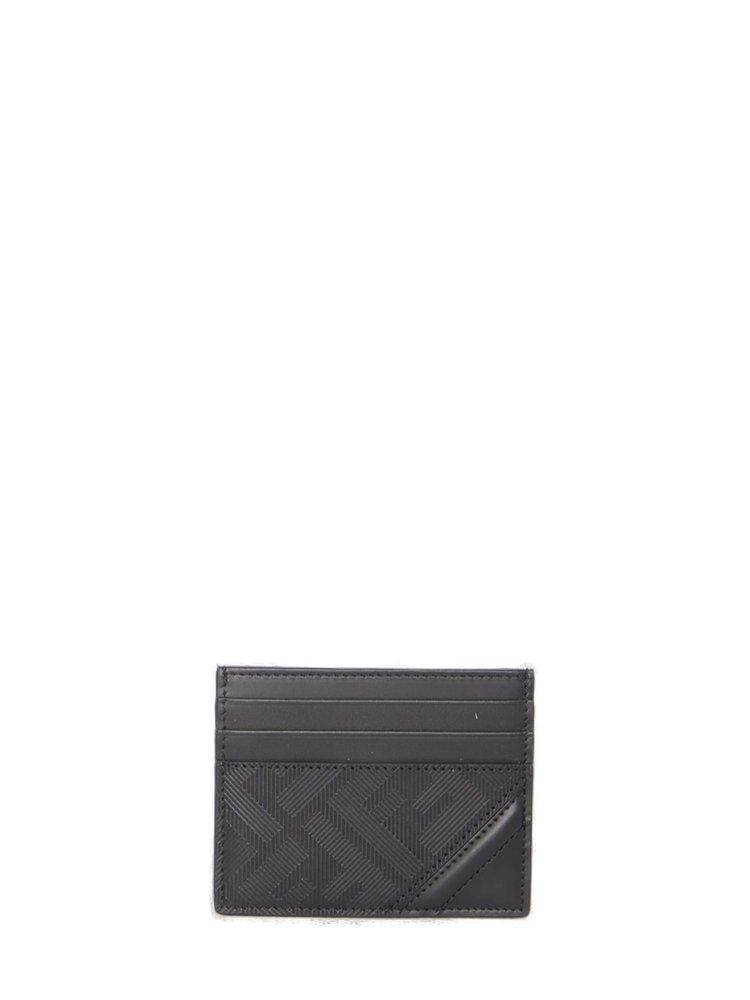 Fendi Shadow Diagonal Raffia Card Holder in Gray for Men | Lyst
