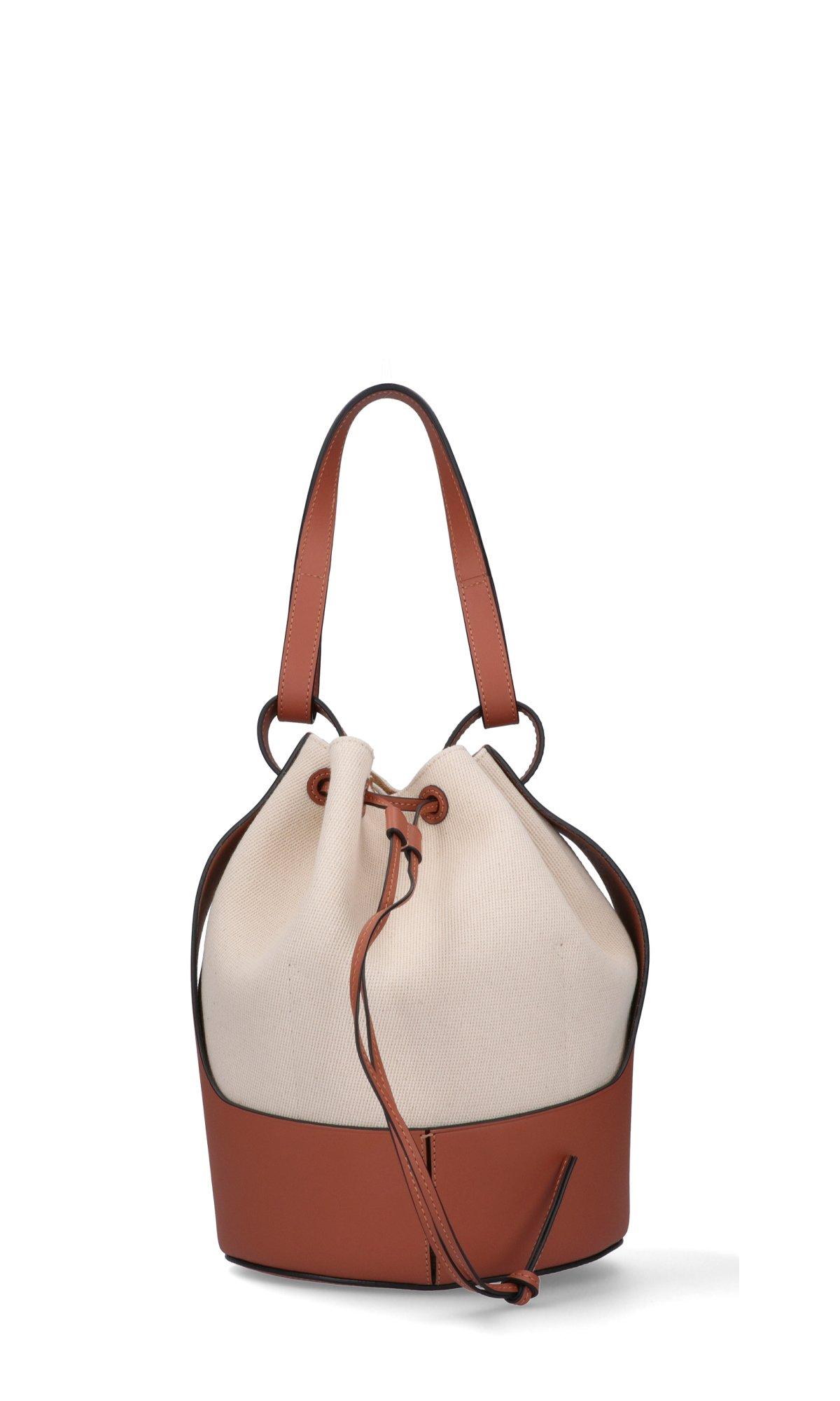 Loewe Balloon Bucket Bag Canvas and Leather Medium