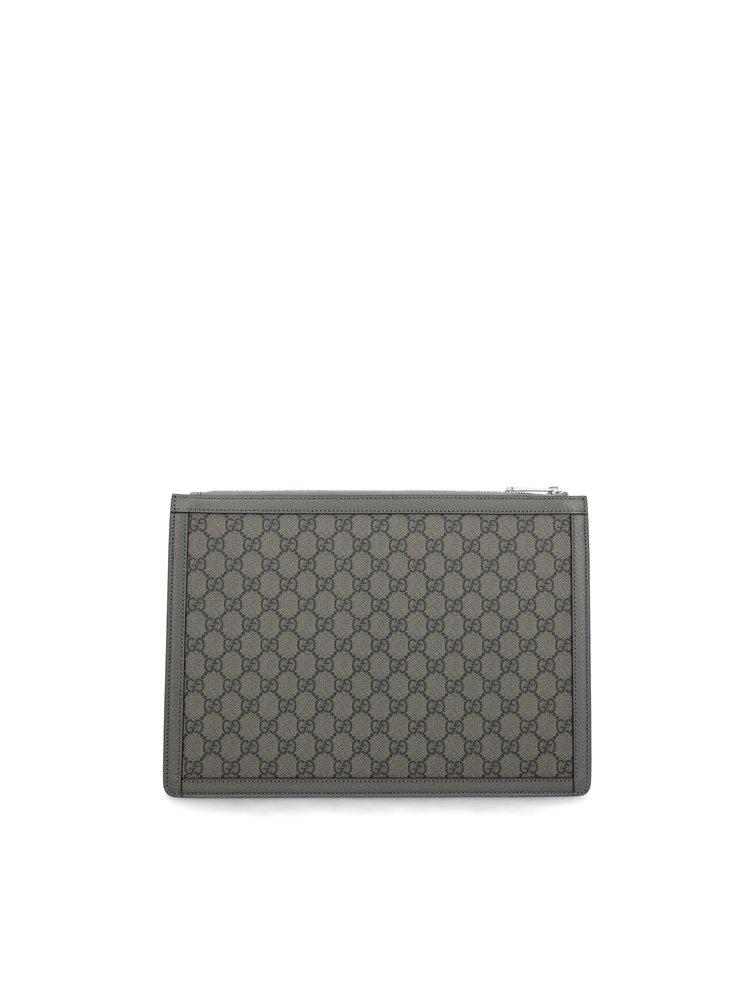 Gucci Double G Zipped Laptop Case in Gray for Men