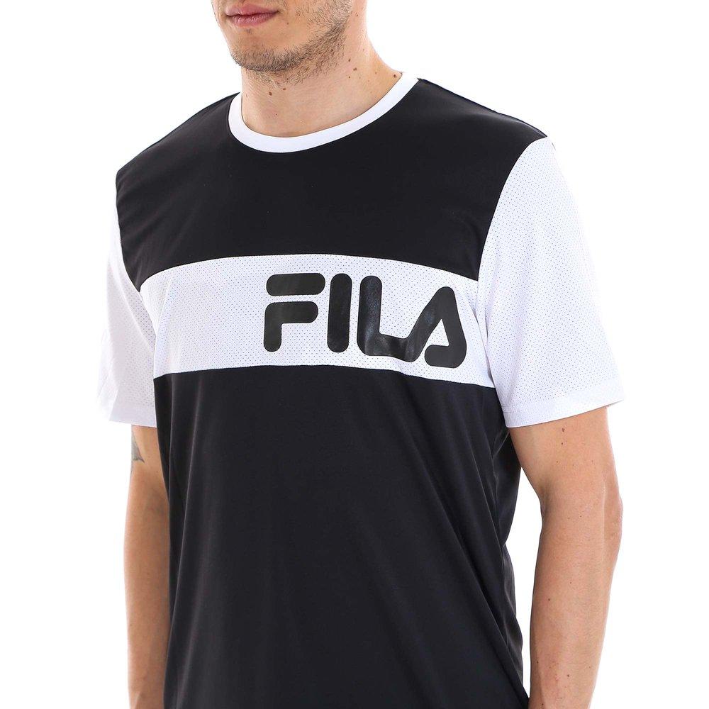 Fila Synthetic Logo Printed Color-blocked T-shirt in Black for Men | Lyst