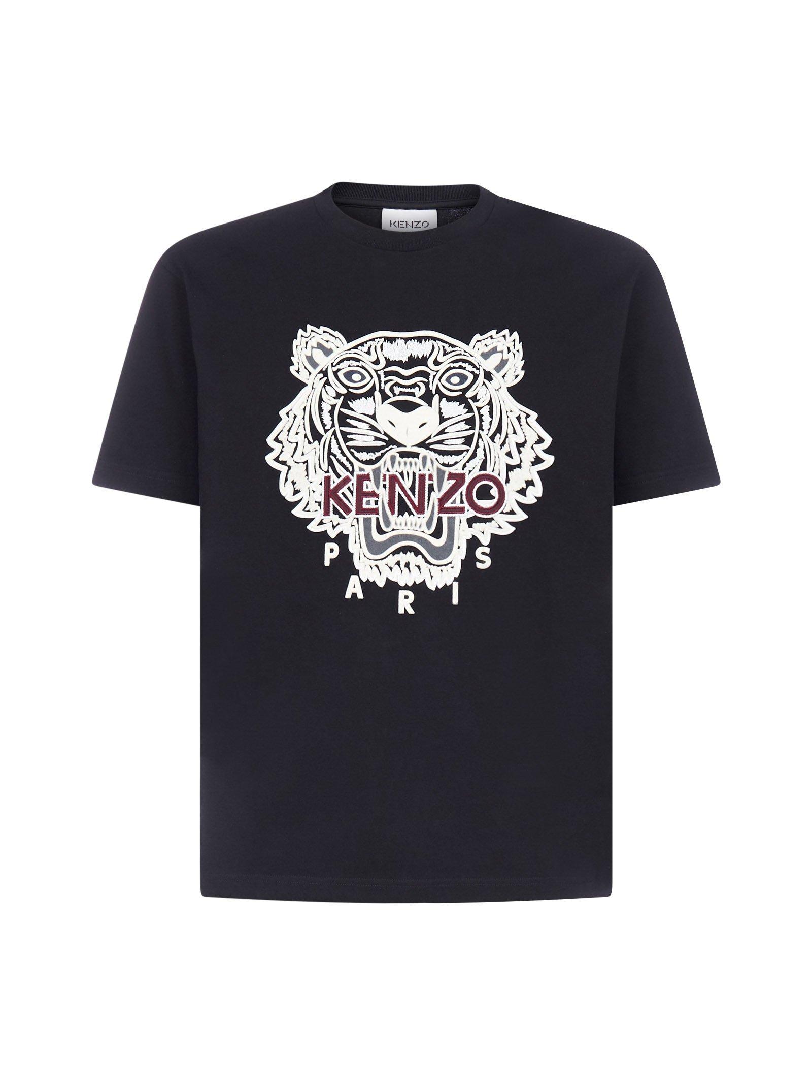 KENZO Cotton Tiger Print T-shirt in Black for Men - Lyst