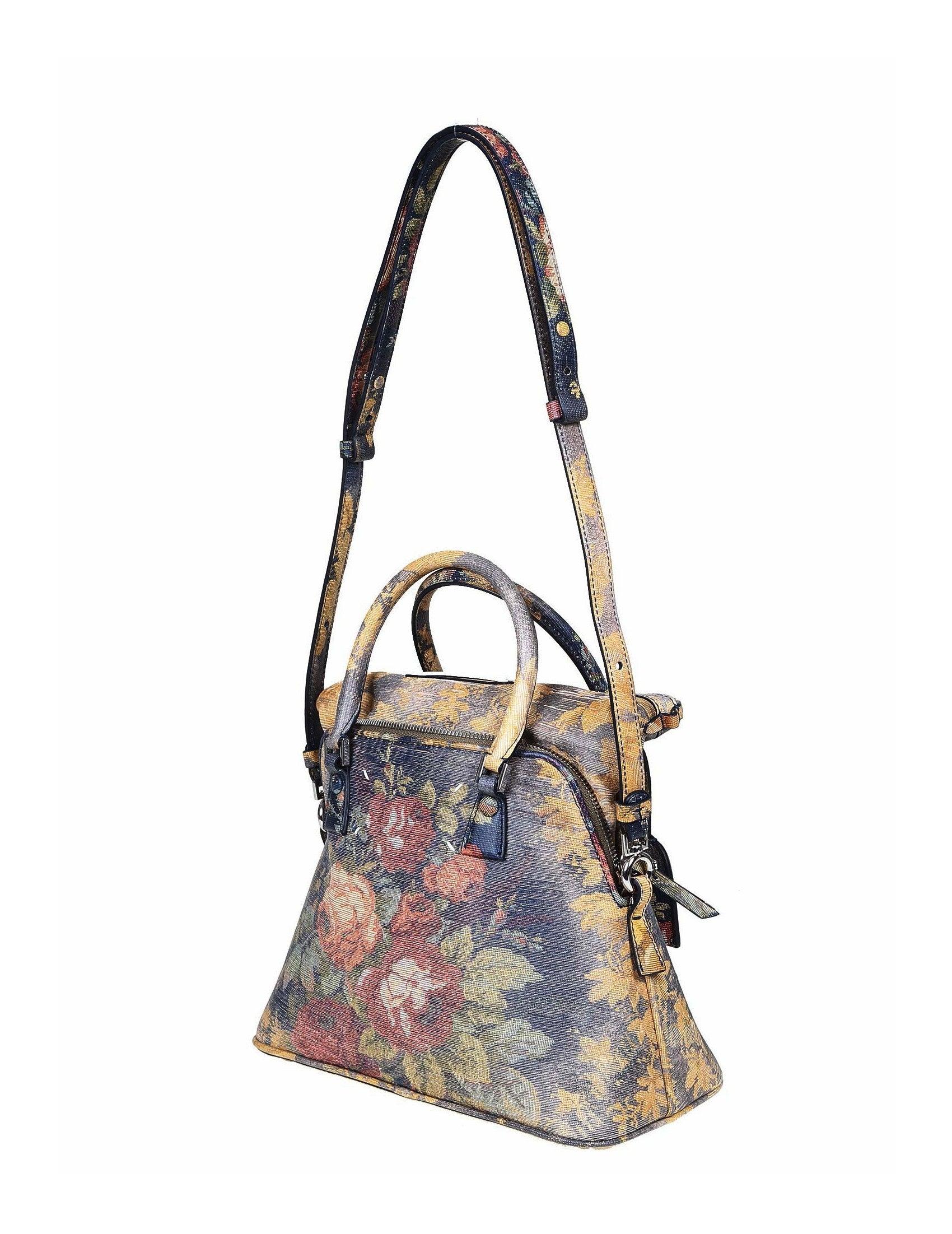 Maison Margiela 5ac Mini Handbag In Leather With Flower Maison Margiela 5ac Mini Handbag In Leather With Flower