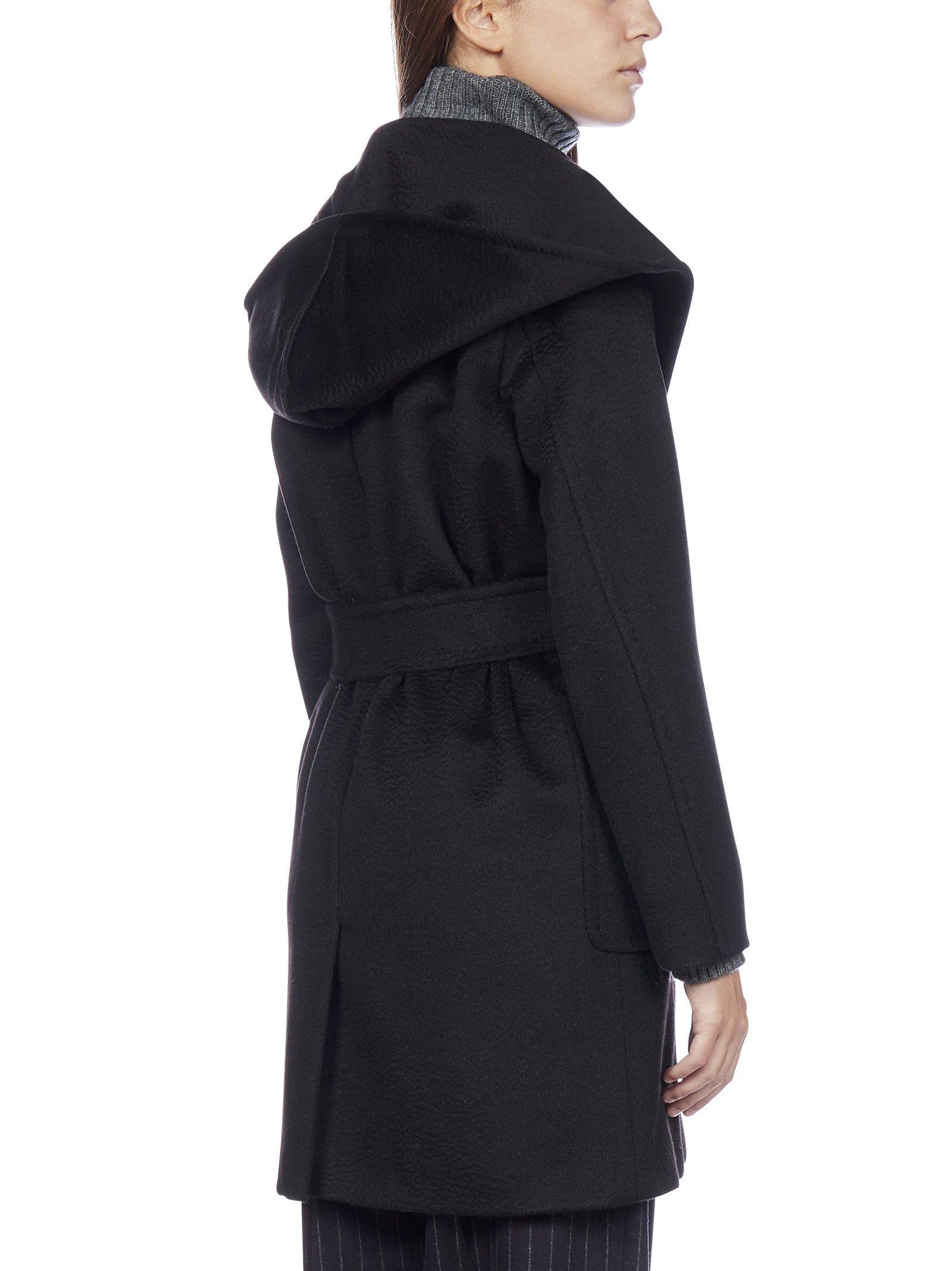 Max Mara Ladies Black Rialto Hooded Camel Coat | Lyst