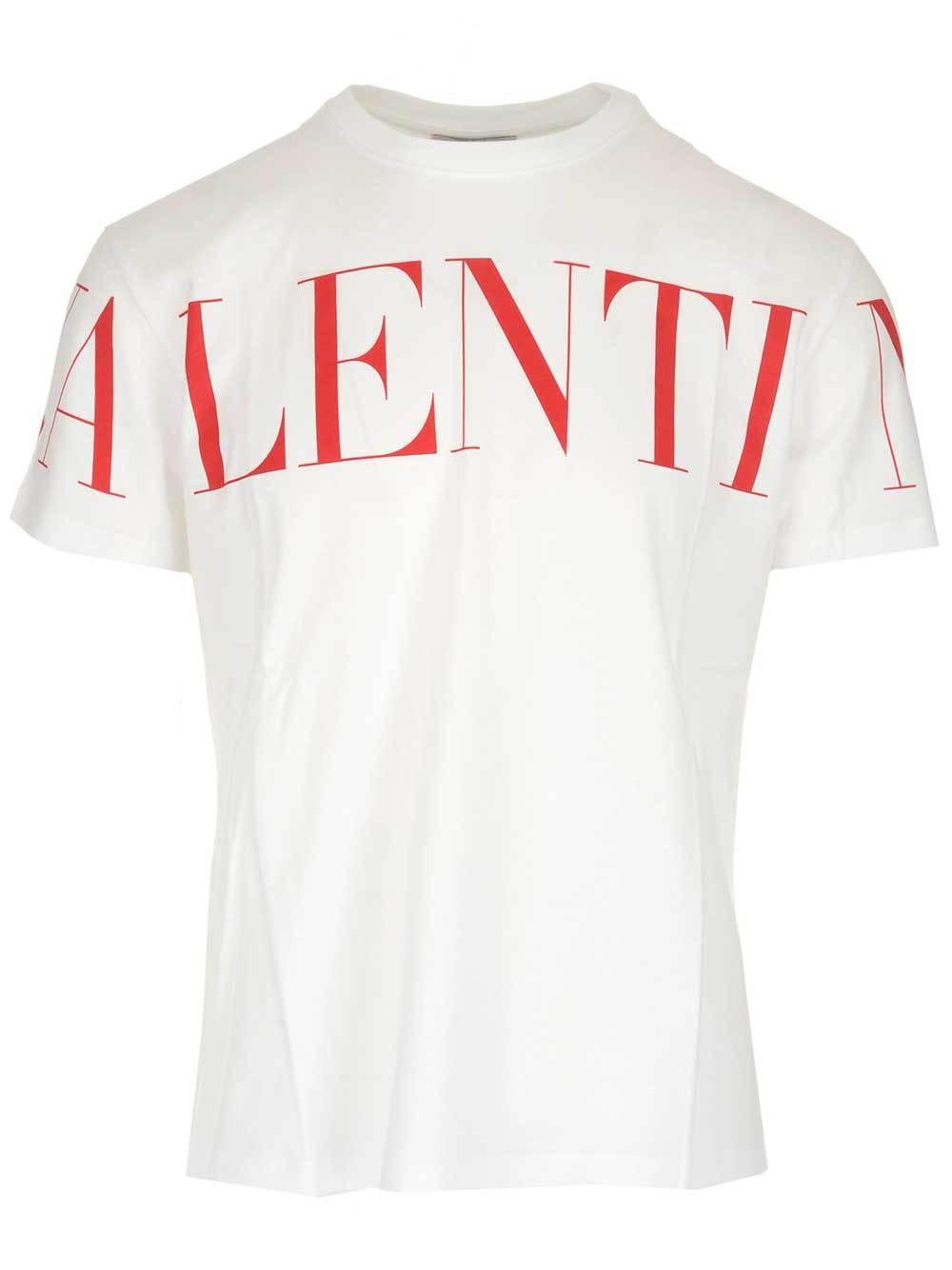 Valentino Logo-print Cotton-jersey T-shirt in White for Men - Save 62% ...