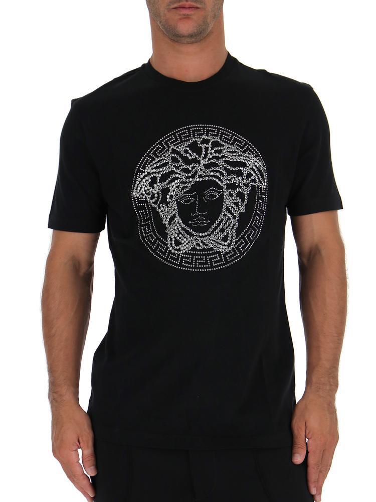 Versace Cotton Men's Medusa Head Graphic T-shirt in Black for Men - Lyst