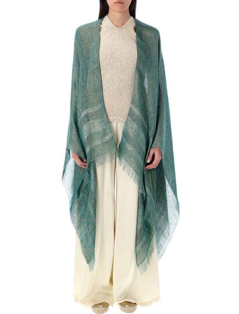 ポンチョ・ケープ FABIANA FILIPPI Women Capes SAD275A006L402 VRU Silver Fabiana Filippi Capes for Women | Online Sale up to 80% off