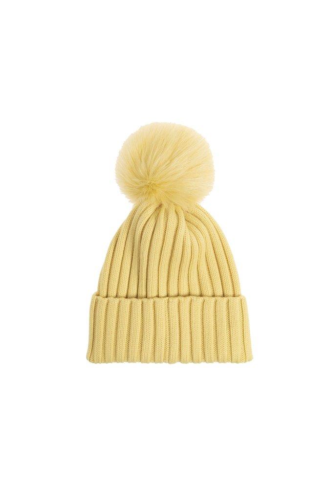 Moncler Wool Beanie in Yellow Lyst UK