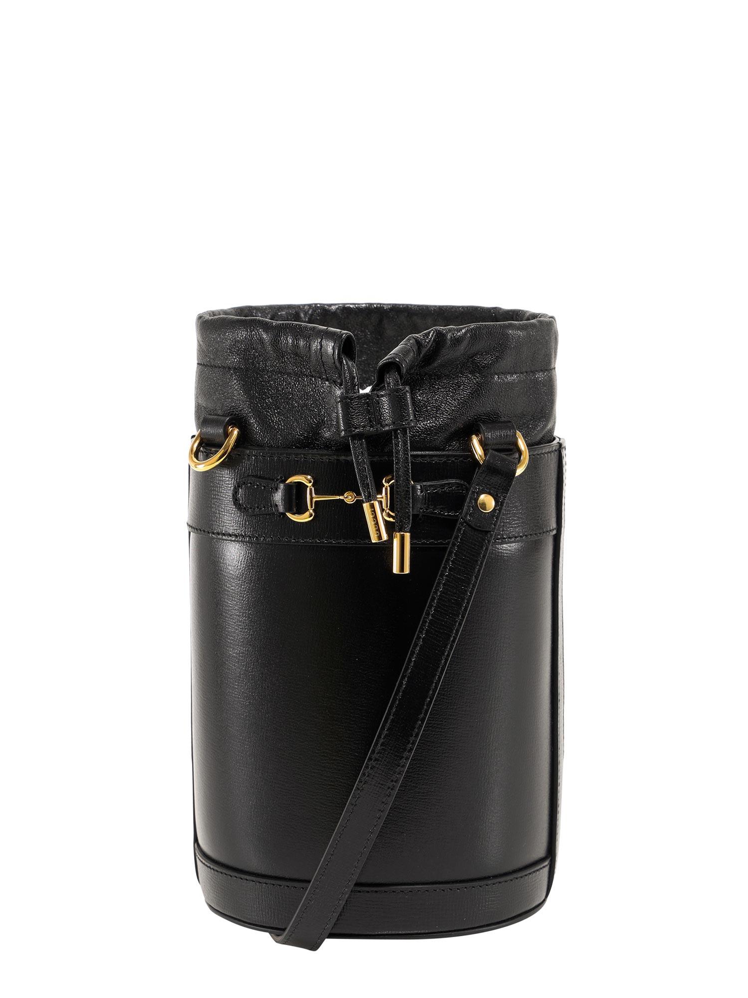vintage gucci bucket bag black