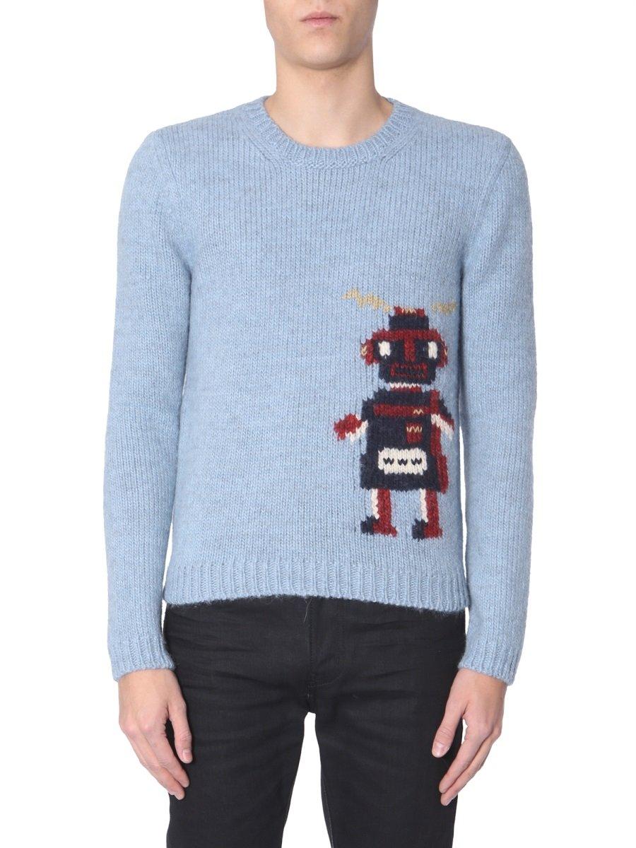 saint laurent robot sweater
