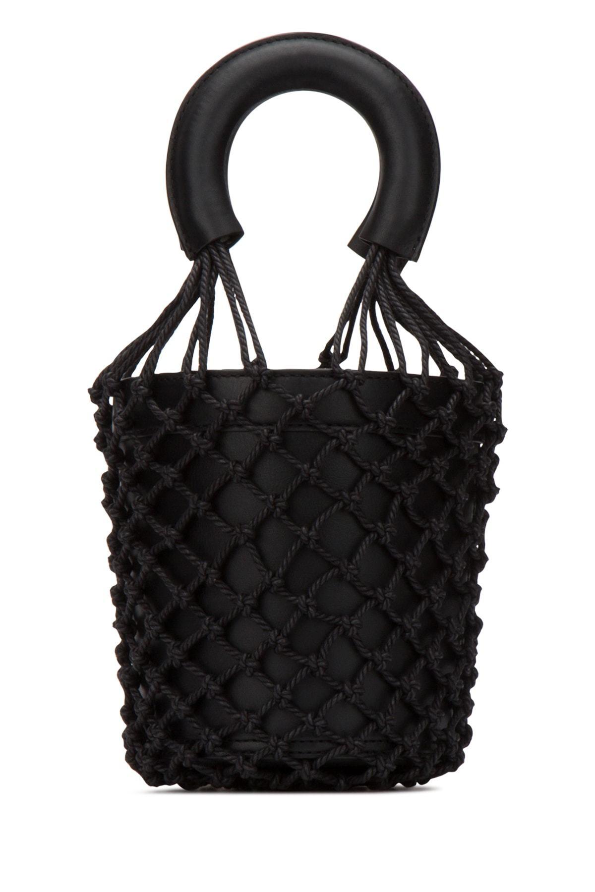 STAUD Black Moreau Leather Bucket Bag | Lyst