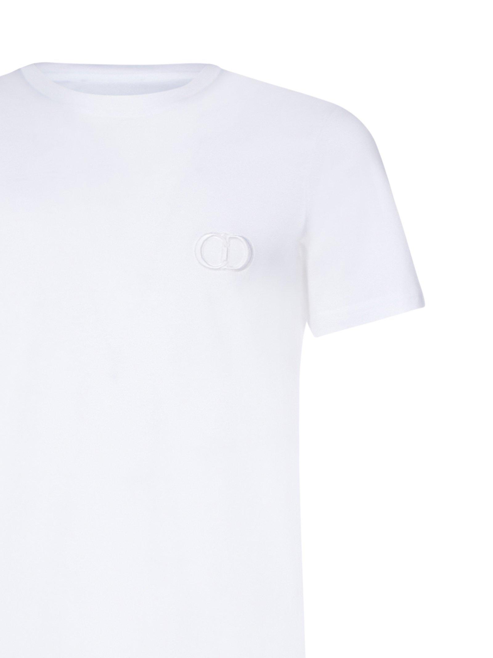 Dior Cd Icon Embroidery T-shirt in White for Men | Lyst UK