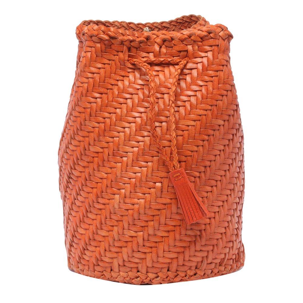 Dragon Diffusion Pompom Double Jump Bucket Bag in Orange | Lyst