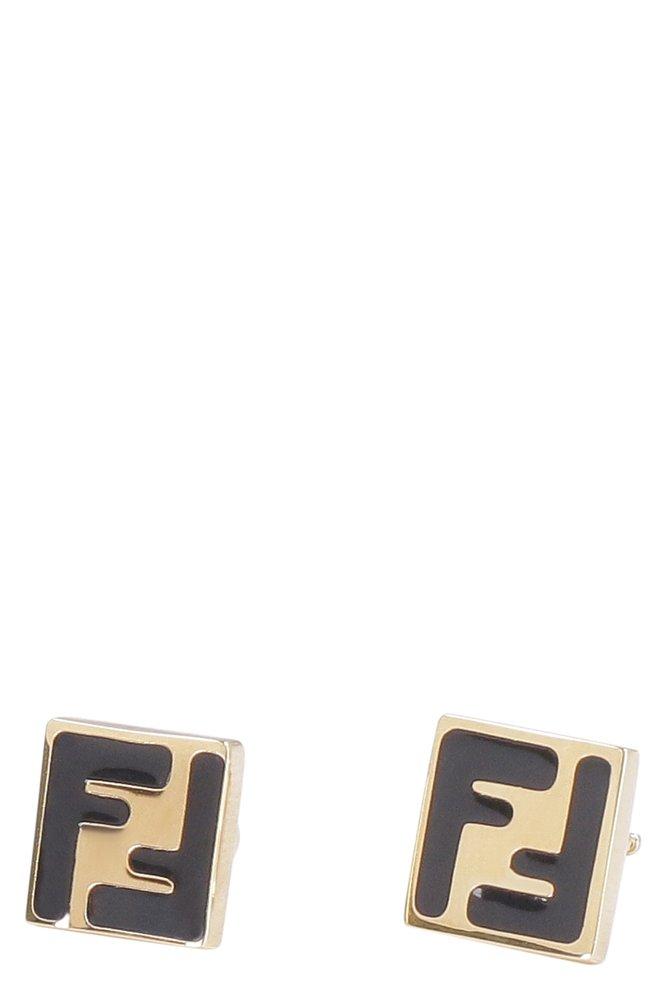 Fendi Forever Logo Earrings in Metallic Lyst