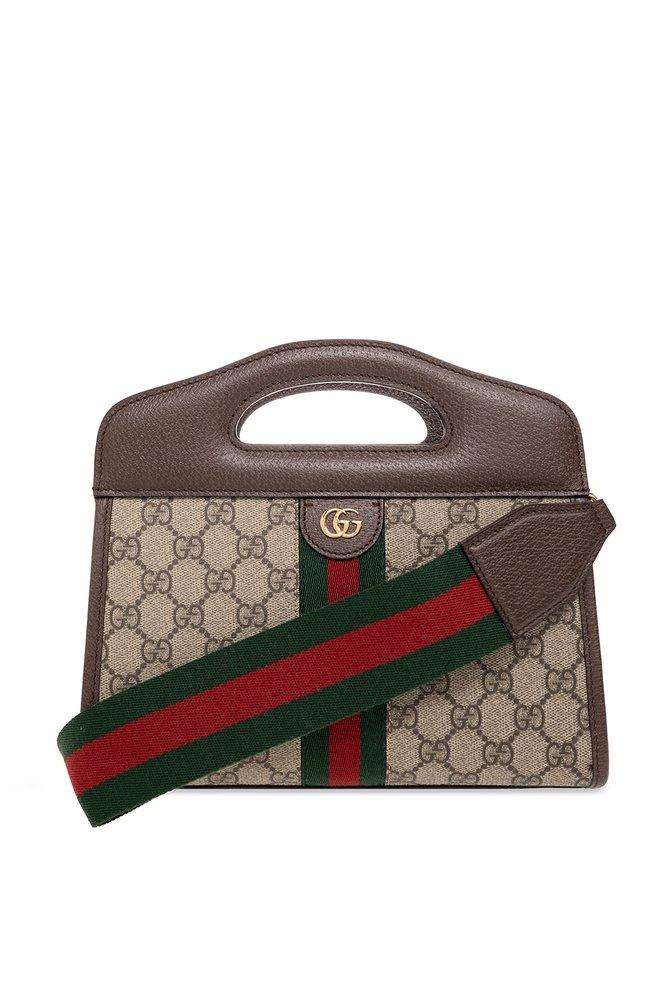 Authentic Gucci Ophidia GG Small Tote Bag/Satchel In Black Leather NWT  719882