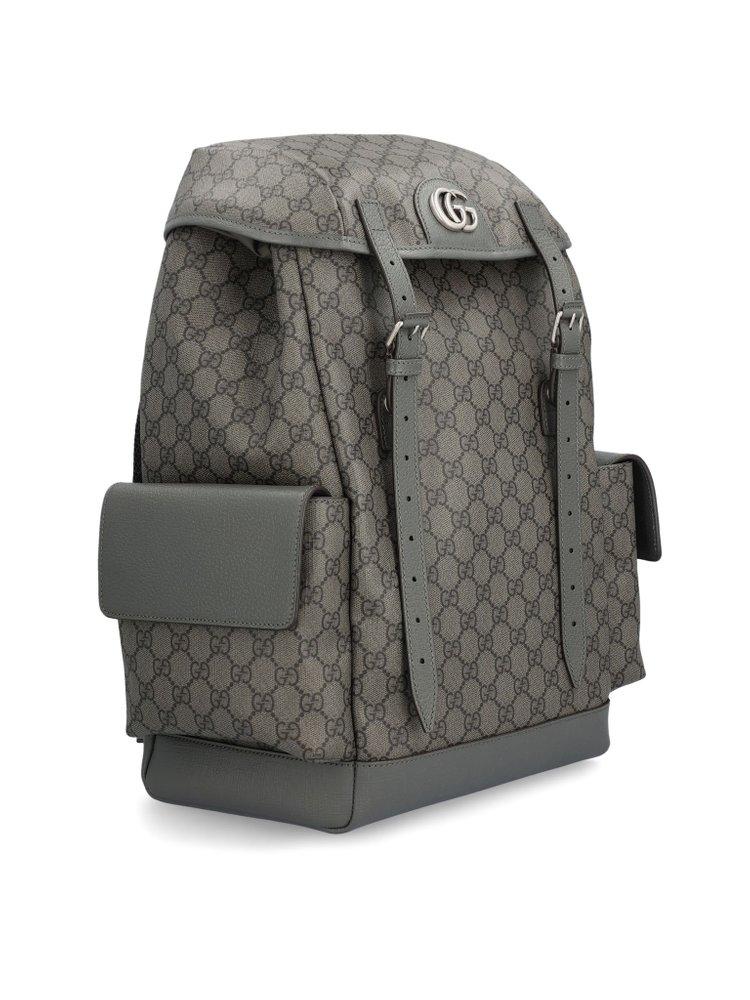 Ophidia GG medium backpack in grey and black Supreme