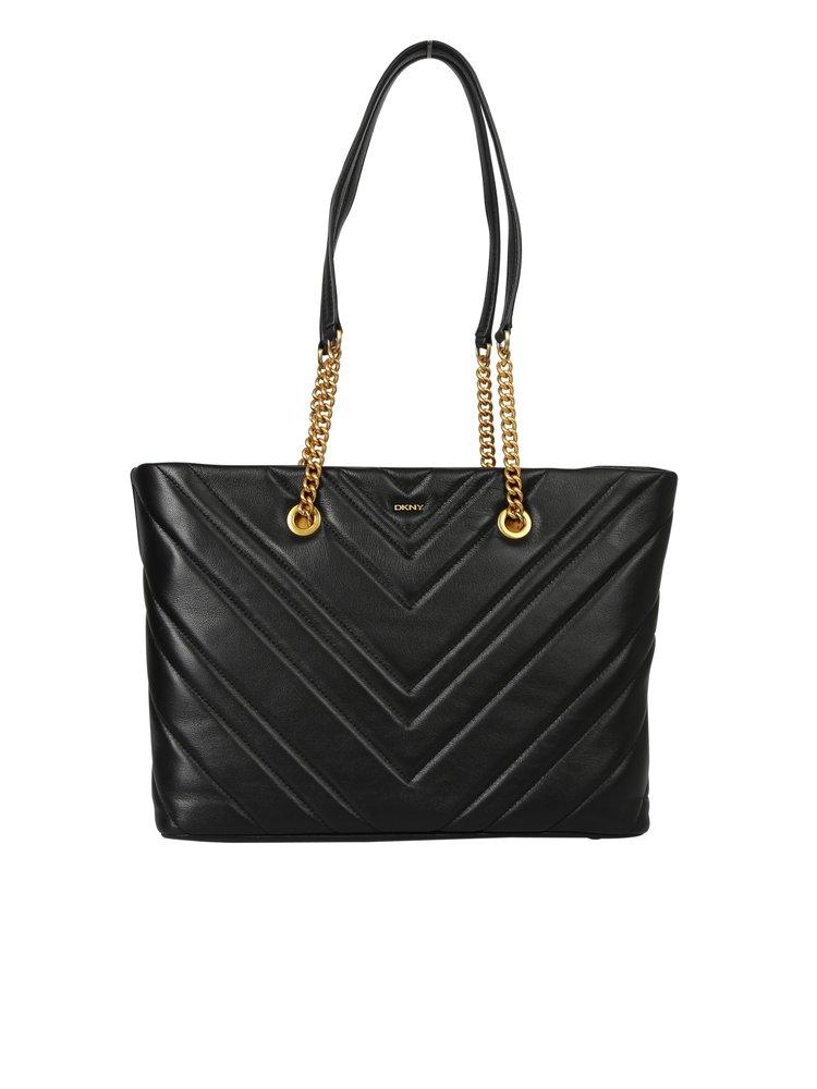 DKNY Vivian Quilted Top Handle Bag in Black | Lyst