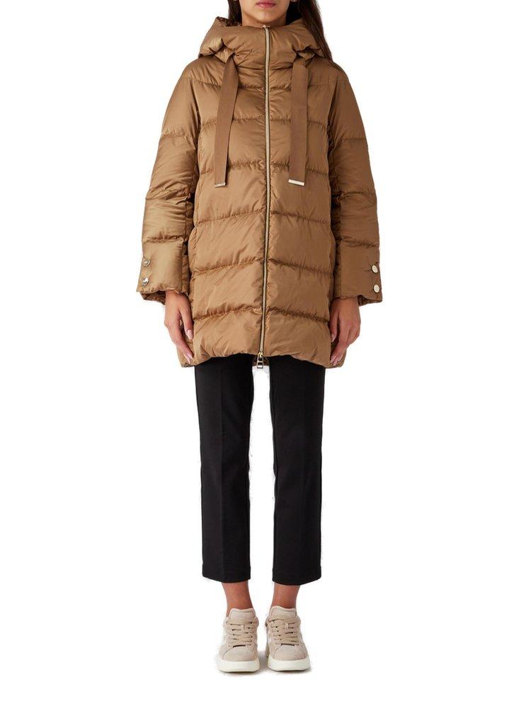 Herno zip-up hooded padded coat - Black