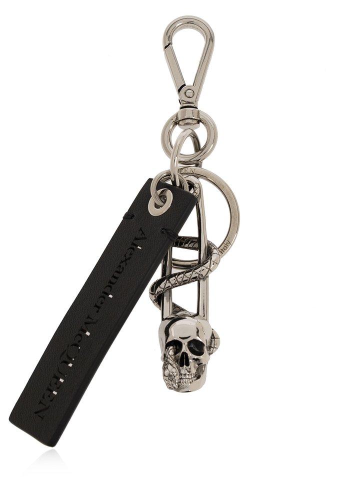 【Alexander McQueen】 ロゴ コインパース McQueen Logo Plaque Keyring in Black for Men | Lyst