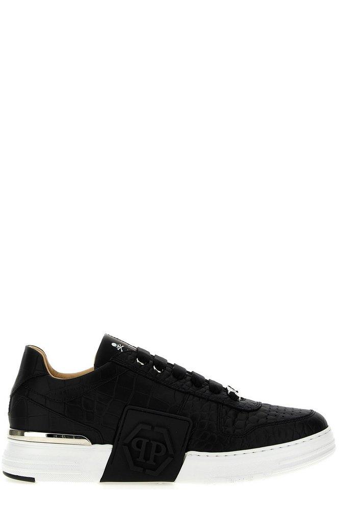 Philipp Plein Hexagon Lace-up Sneakers in Black for Men | Lyst