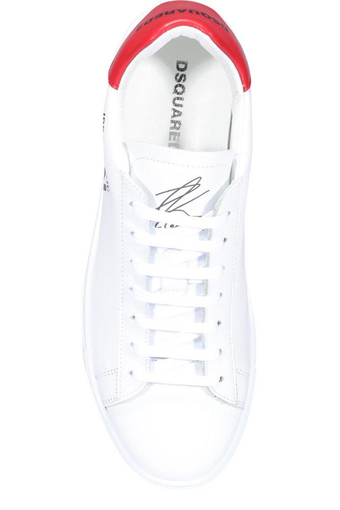 DSquared² Leather X Ibrahimović Icon New Tennis Sneakers in White 
