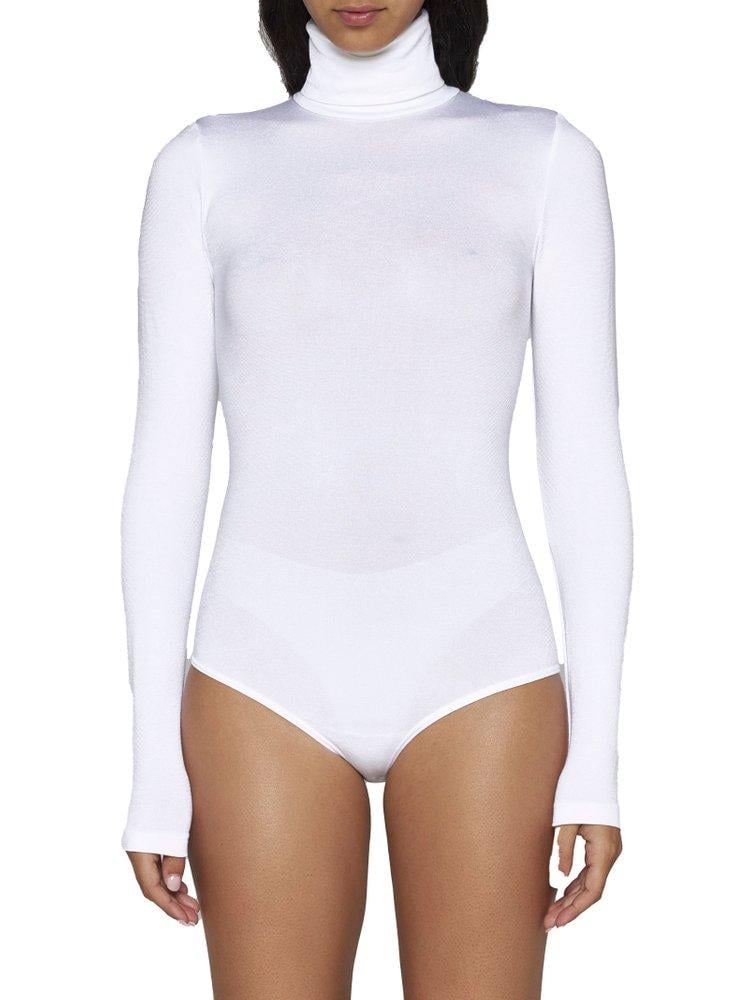 Turtleneck bodysuit in white - Wolford